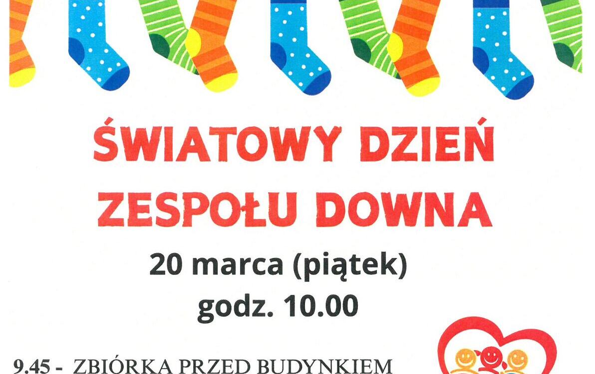 Zdjęcie do ŚWIATOWY DZIEŃ ZESPOŁU DOWNA, MARSZ KOLOROWEJ SKARPETKI 20 MARCA 2026 (PIĄTEK)