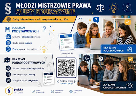 Zdjęcie do FUNDACJA PASIEKA Prośba o udostępnienie quiz&oacute;w edukacyjnych dla uczni&oacute;w &ndash; Młodzi Mistrzowie Prawa
