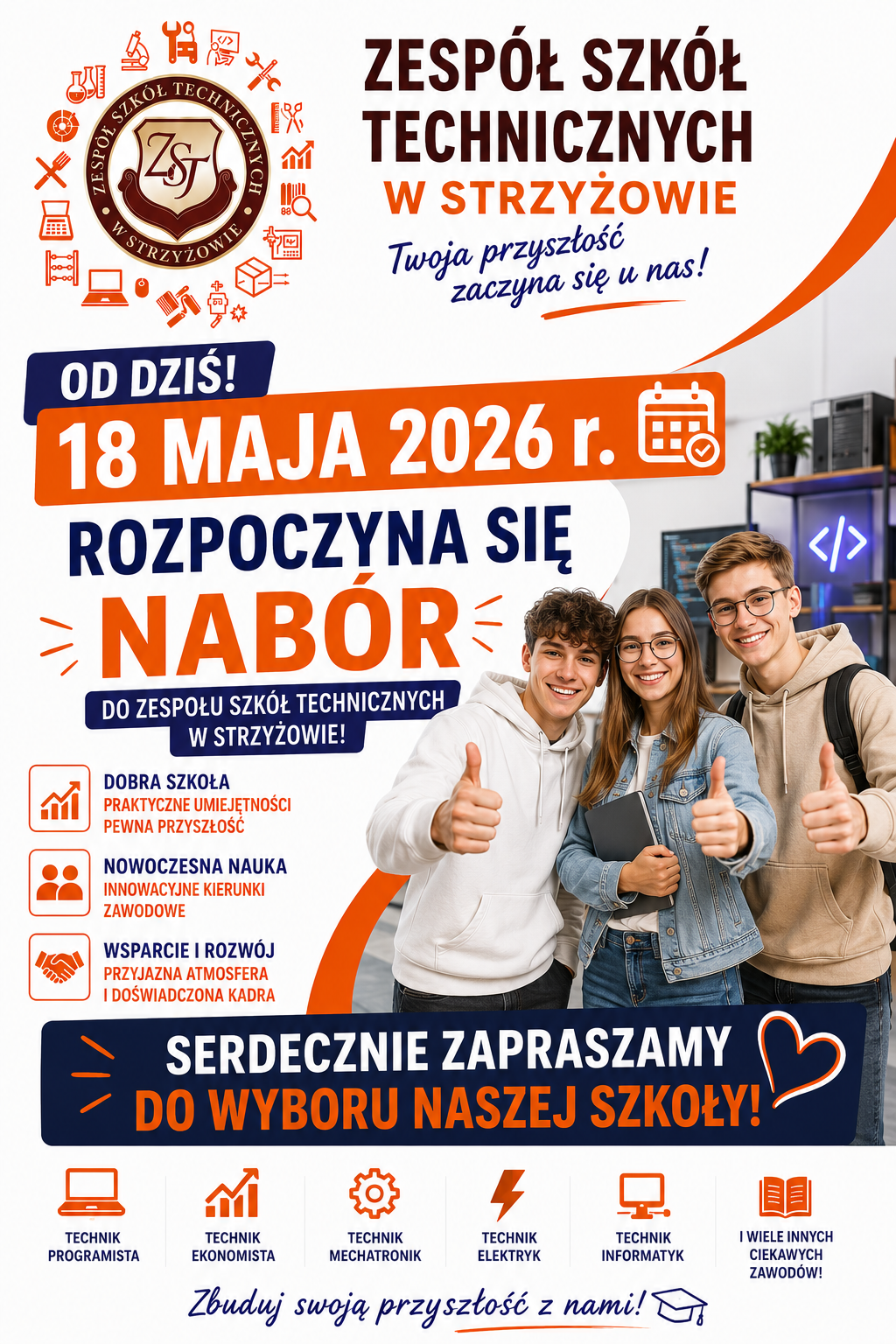 Zdjęcie do Rekrutacja do Zespołu Szk&oacute;ł Technicznych w Strzyżowie