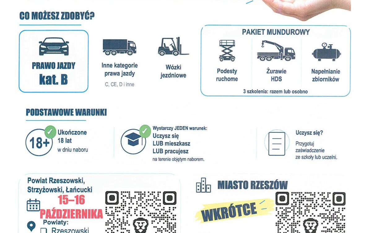 Zdjęcie do Informacja o dofinansowaniu szkoleń dla pełnoletnich uczni&oacute;w