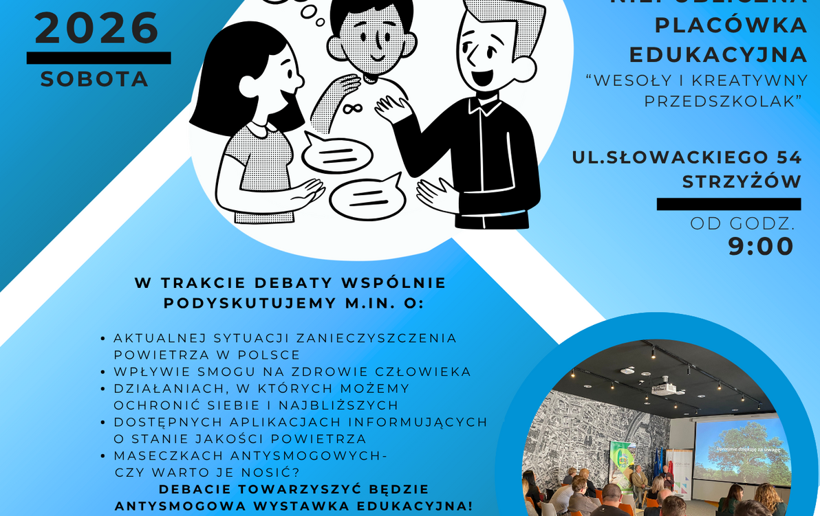 Zdjęcie do Zaproszenie na debatę antysmogową w dniu 24.10.2026 r.